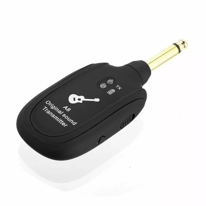 UHF Guitar Wireless System Transmitter+Receiver Built In Rechargeable Battery
