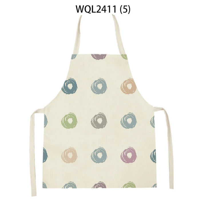 Geometry Kitchen Apron Women Pinafore Household Cleaning Supplies Bibs Home Cooking Baking Accessories Apron