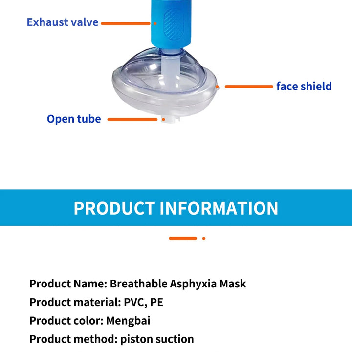 Heimlich Maneuver Anti Choking Rescue Device Anti Asphyxia Face Mask Emergency Home Rescue Adults & Children First Aid Kit