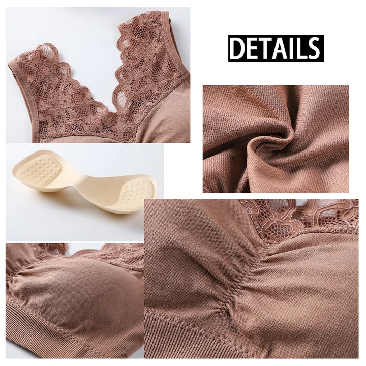 Bras For Women Plus Size Push Up Bra Sexy Lace Underwear Sleep XL XXL Bralette Seamless Vest With Pad Underwear Top BH