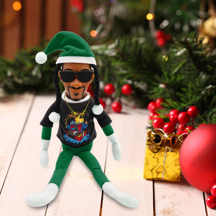 Snoop on The Stoop Christmas Elf Doll Small Plush Toys Shelf Decor Christmas Ornaments Plush Doll Toy Christmas Party Home Decor