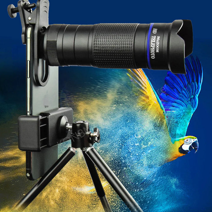 Telephoto Zoom Macro Fisheye 4-in-1 Wide-angle Lens Kit Phone Camera Lens 36X Phone Telephoto IPhone Samsung Xiaomi Huawei