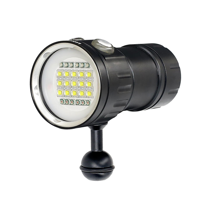 Professional Underwater Photography Light Highlight 20000Lumens Diving Flashlight Underwater 100M Waterproof Video Fill Light