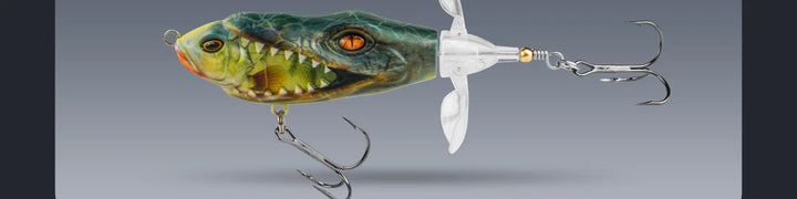 HANDING 3Pcs M1 Topwater Whopper Fishing Lure Floationg Hard Swimbait Durable Steel Ring Fishing Tackle UV Paint Fishing Bait