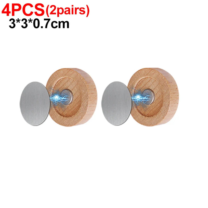 Wood Magnetic Hooks Wall Mounted Remote Control Magnet Holders Keys Anti-Lost Racks Router Organizer for Home Office Storage