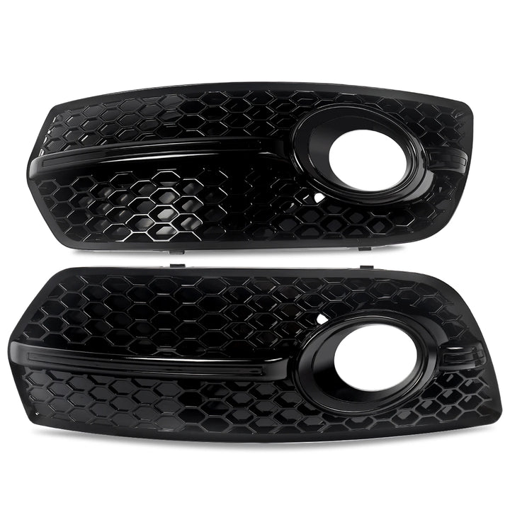 1Pair Black Honeycomb Fog Light Cover Grille for Audi Q5 8R 2009-2012 SQ5 Style