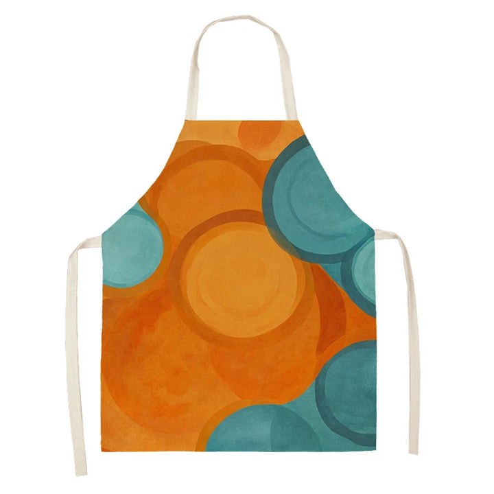 Women's kitchen apron Linen man Children's Big size Child girl Waterproof funny Half Work Coffee nordic boho morandi abstract