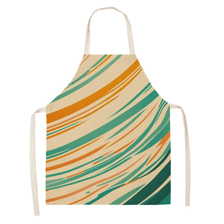Women's kitchen apron Linen man Children's Big size Child girl Waterproof funny Half Work Coffee nordic boho morandi abstract