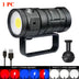 Professional LED Diving Flashlight 18000LM COB Tactical Torch IPX8 Waterproof Glare Video Camera Light White Blue Red Fill Light
