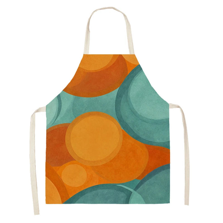 Women's kitchen apron Linen man Children's Big size Child girl Waterproof funny Half Work Coffee nordic boho morandi abstract