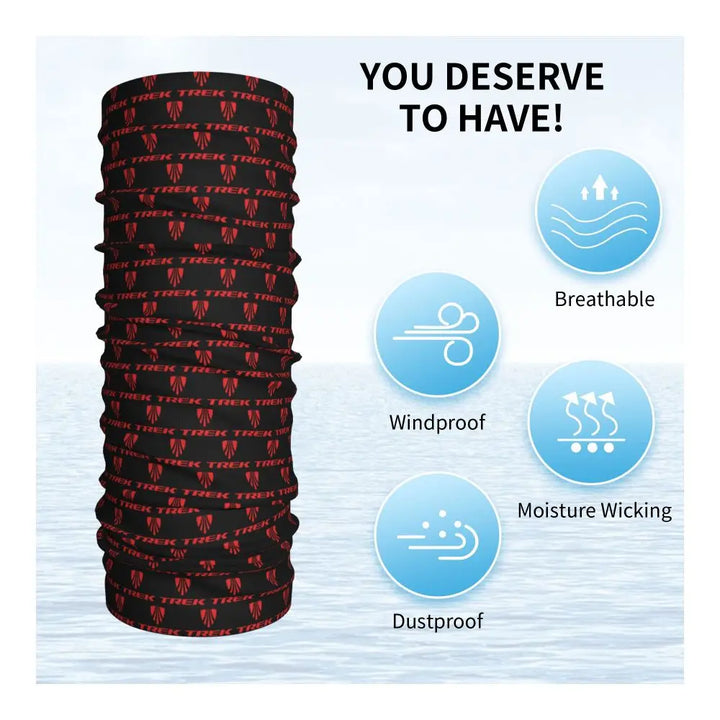 Custom Treks Bike Logo Bandana Neck Gaiter Windproof Face Scarf Cover Women Men Headwear Tube Balaclava