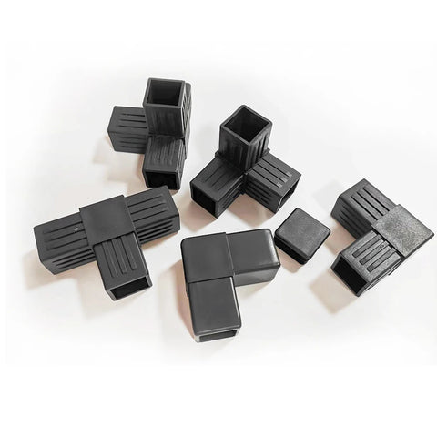 Suitable for 30 square pipe black plastic tee cross cross steel pipe joint elbow