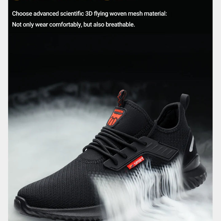 Work Sneakers Steel Toe Shoes Men Safety Shoes Puncture-Proof Work Shoes Boots Fashion Indestructible Footwear Security