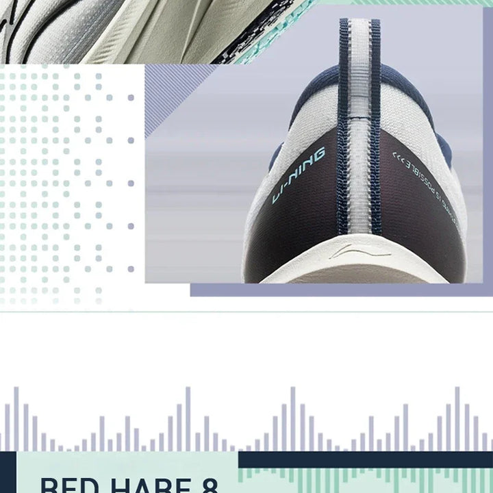 Li-Ning Men RED HARE 8 Racing Running Shoes LIGHT FOAM ULTRA Cushion Reflective Stable Shoes LiNing Training Shoes ARPV001