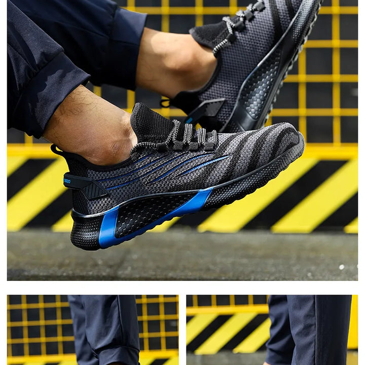 Men Work Safety Shoes Anti-puncture Working Sneakers Male Indestructible Work Shoes Men Boots Lightweight Men Shoes Safety Boots