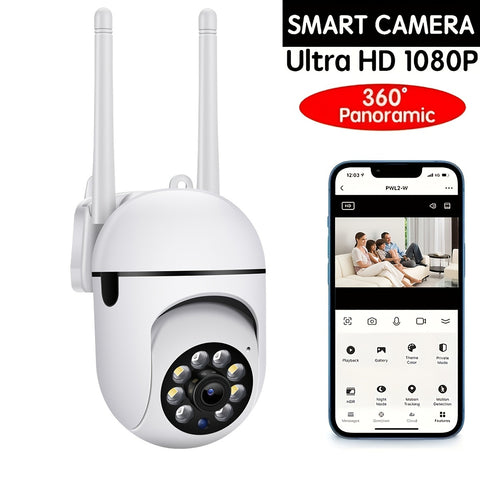 1pc Camera With Full Color Night Vision Wireless 1080p HD Indoor/Outdoor Camera 2 Way Audio Wireless Security Camera Pan/Tilt/Zoom 2.4G Wi-Fi Smart Home Security Camera With Motion Tracking For Baby Elderly And Pets