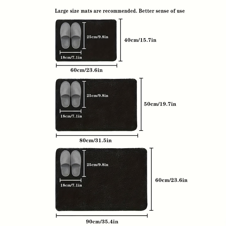 1pc Bathroom Mat, Absorbent & Quick-drying Kitchen Floor Carpet, Non-slip & Super Soft Entry Doorway Floor Rug, For Bathroom Bedroom Kitchen Living Room, Ideal Bathroom Supplies, Home Decoration