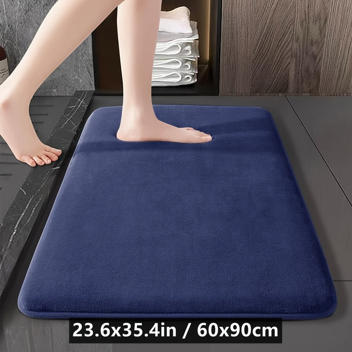 1pc Bathroom Mat, Absorbent & Quick-drying Kitchen Floor Carpet, Non-slip & Super Soft Entry Doorway Floor Rug, For Bathroom Bedroom Kitchen Living Room, Ideal Bathroom Supplies, Home Decoration