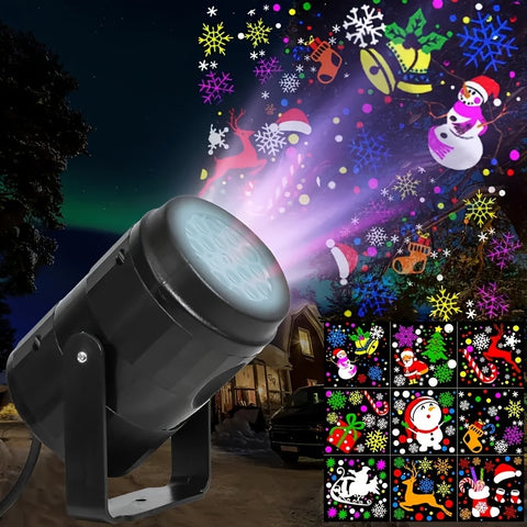 USB-Powered LED Christmas Projection Light - Indoor/Outdoor Holiday Decor, Non-Waterproof Desktop Design