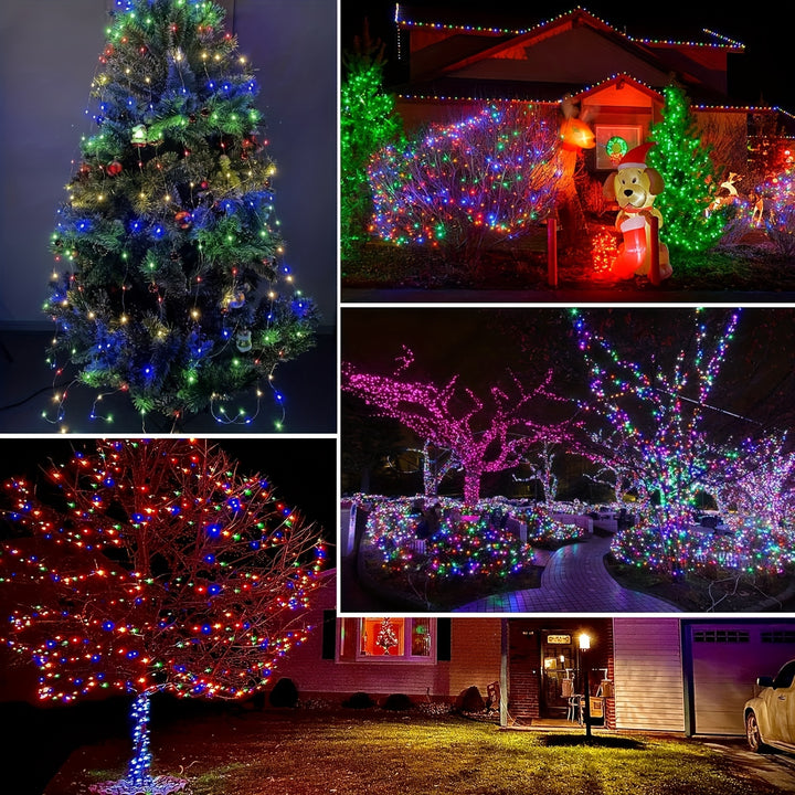 Solar String Lights, 8 Modes Copper Wire Twinkle Lights For Patio Tree Garden Christmas Wedding Party Decoration, For Home, Bedroom, Party, Festival