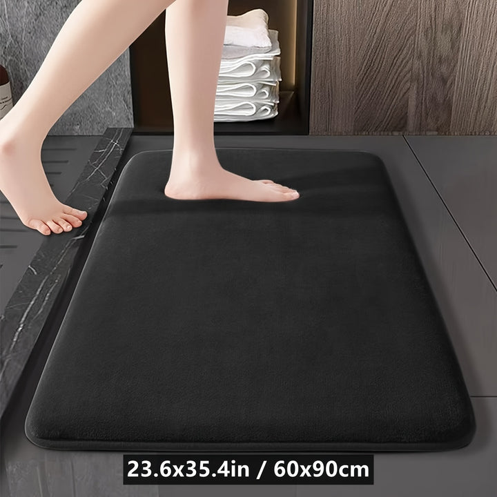 1pc Bathroom Mat, Absorbent & Quick-drying Kitchen Floor Carpet, Non-slip & Super Soft Entry Doorway Floor Rug, For Bathroom Bedroom Kitchen Living Room, Ideal Bathroom Supplies, Home Decoration