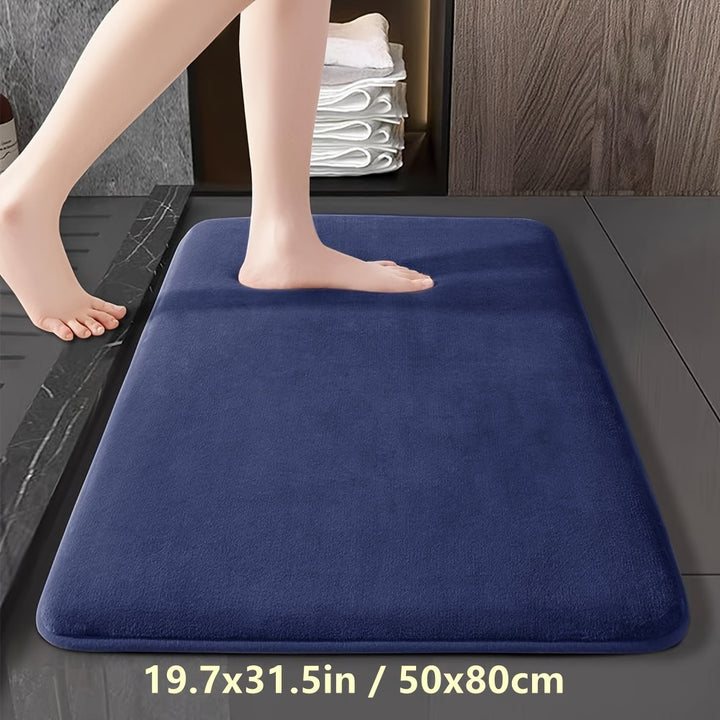 1pc Bathroom Mat, Absorbent & Quick-drying Kitchen Floor Carpet, Non-slip & Super Soft Entry Doorway Floor Rug, For Bathroom Bedroom Kitchen Living Room, Ideal Bathroom Supplies, Home Decoration