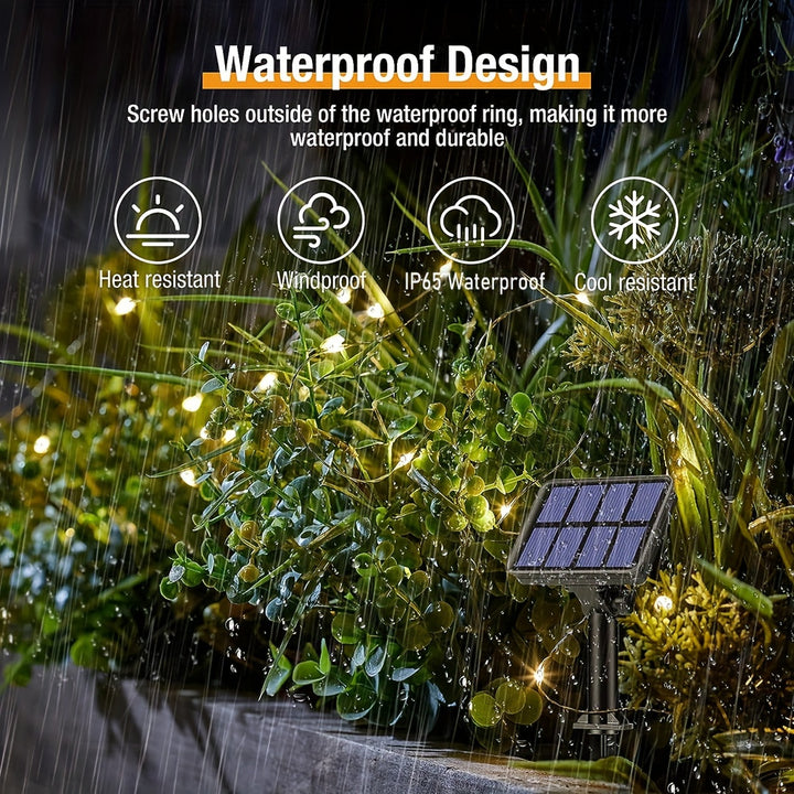 Solar String Lights, 8 Modes Copper Wire Twinkle Lights For Patio Tree Garden Christmas Wedding Party Decoration, For Home, Bedroom, Party, Festival
